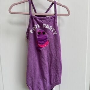 Okie Dokie 18M Girls Purple Pool Party Cami Onesie